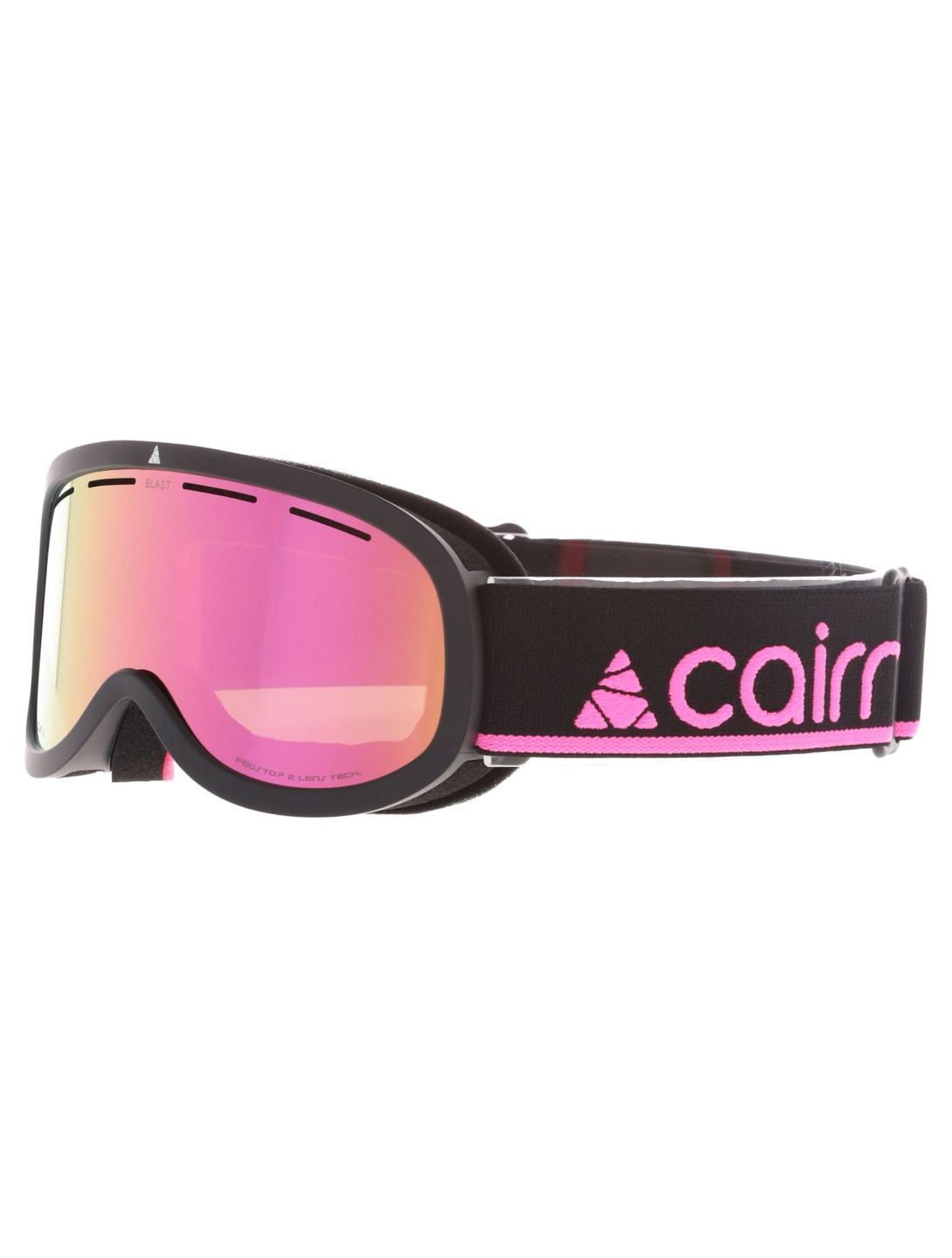 Cairn, Blast skibril kinderen Mat Black Neon Pink roze, zwart 