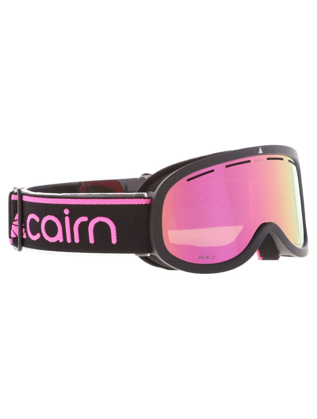 Cairn, Blast skibril kinderen Mat Black Neon Pink roze, zwart 