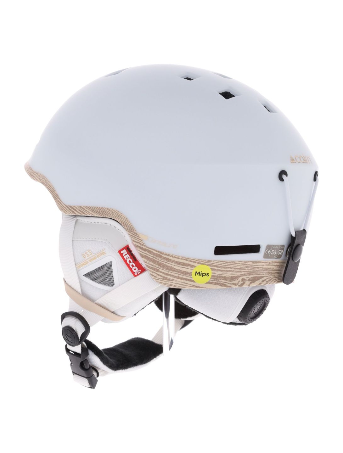 Cairn, Centaure Rescue Mips skihelm unisex Mat White Wood bruin, wit 