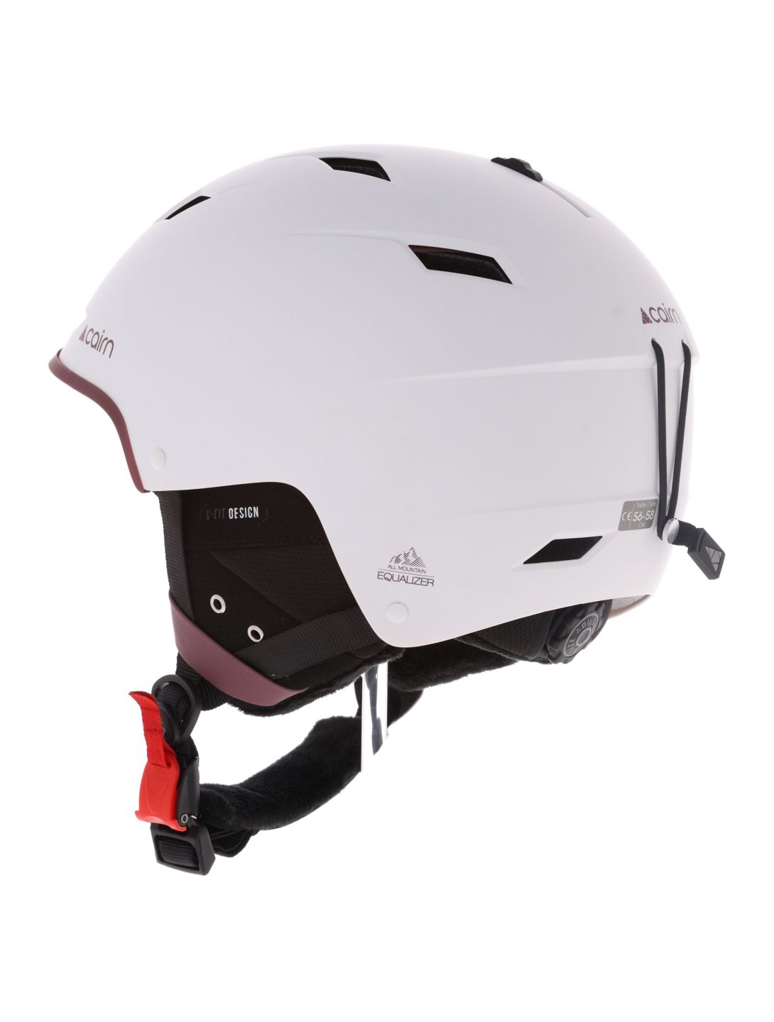 Cairn, Equalizer skihelm unisex Mat White Dahlia paars, wit 