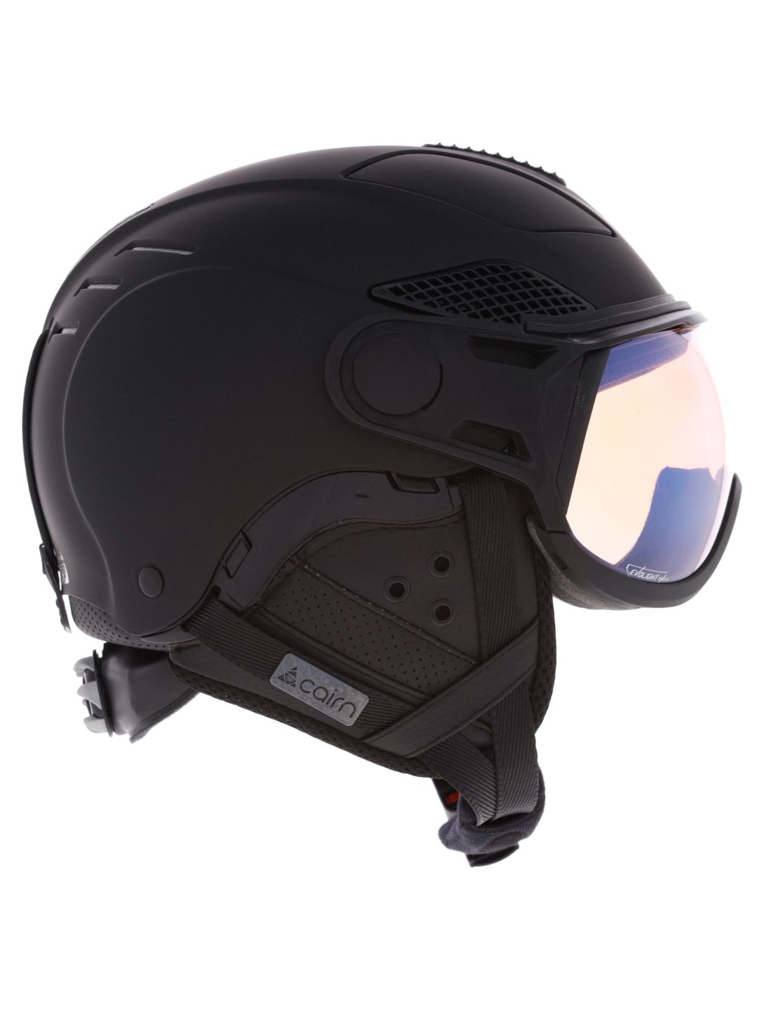 Cairn, Helios Evolight NXT skihelm met vizier unisex Mat Black zwart 