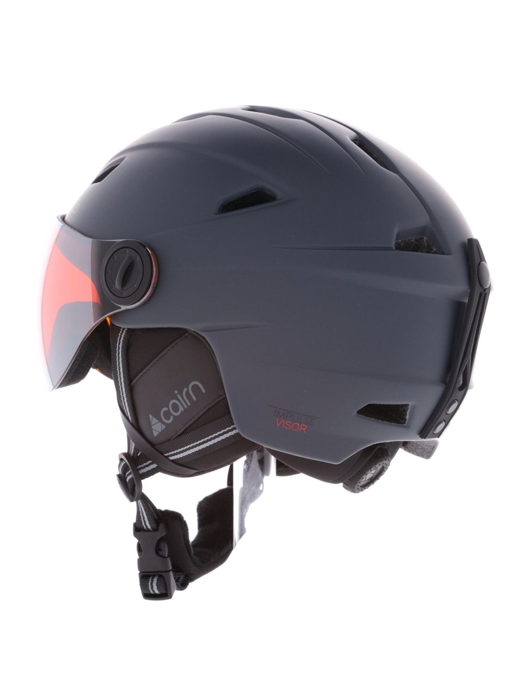 Cairn, Impulse Visor skihelm met vizier unisex Anthracite Grey grijs 