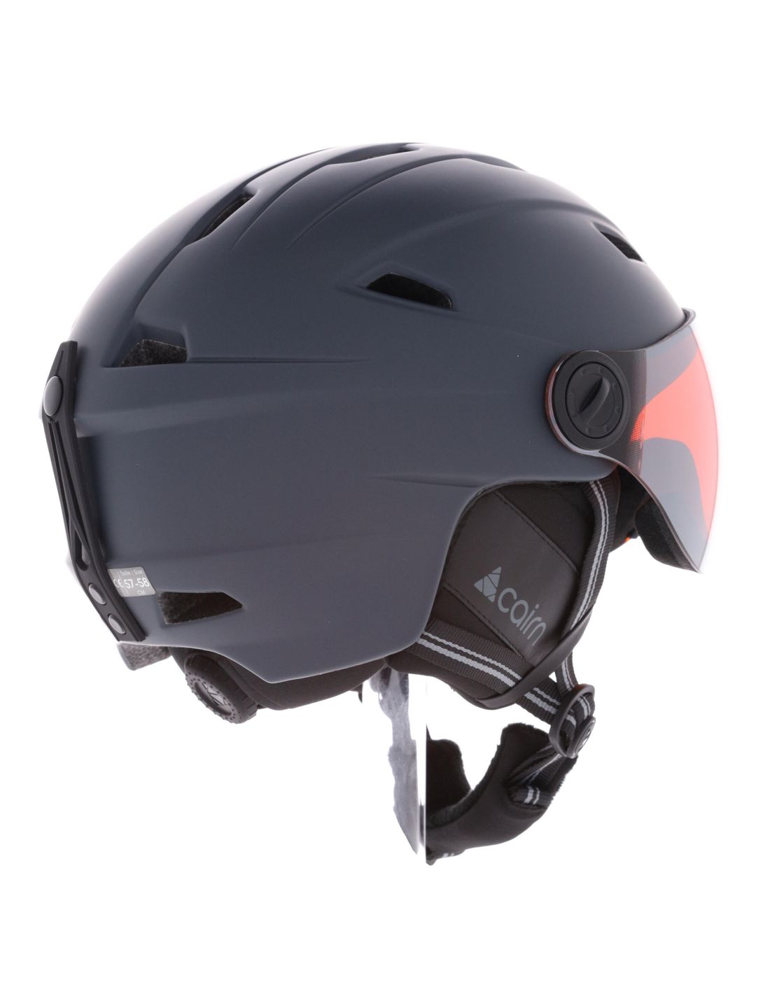 Cairn, Impulse Visor skihelm met vizier unisex Anthracite Grey grijs 