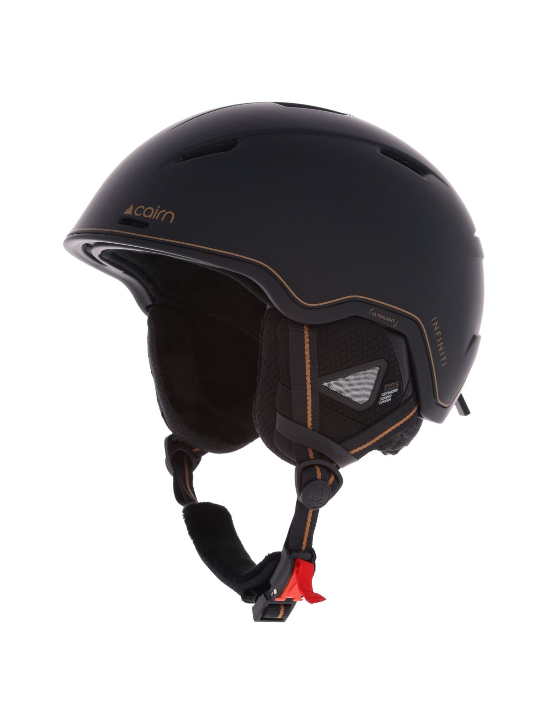 Cairn, Infiniti skihelm unisex Mat Black Gold Goud, zwart 