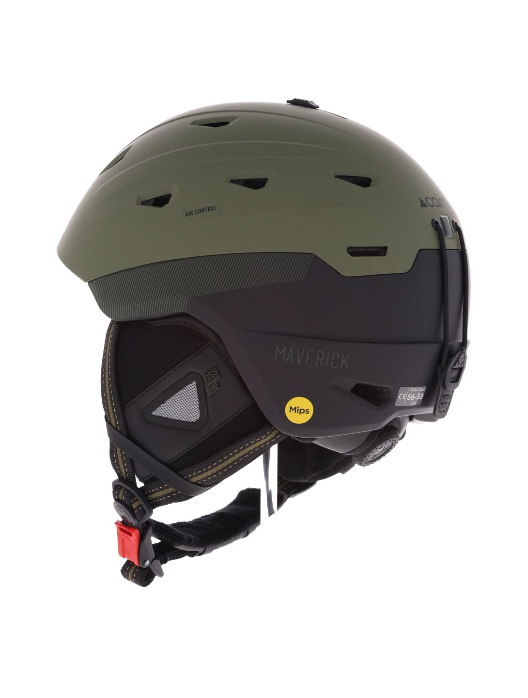 Cairn, Maverick Mips skihelm unisex Mat Metallic Lichen Black groen 