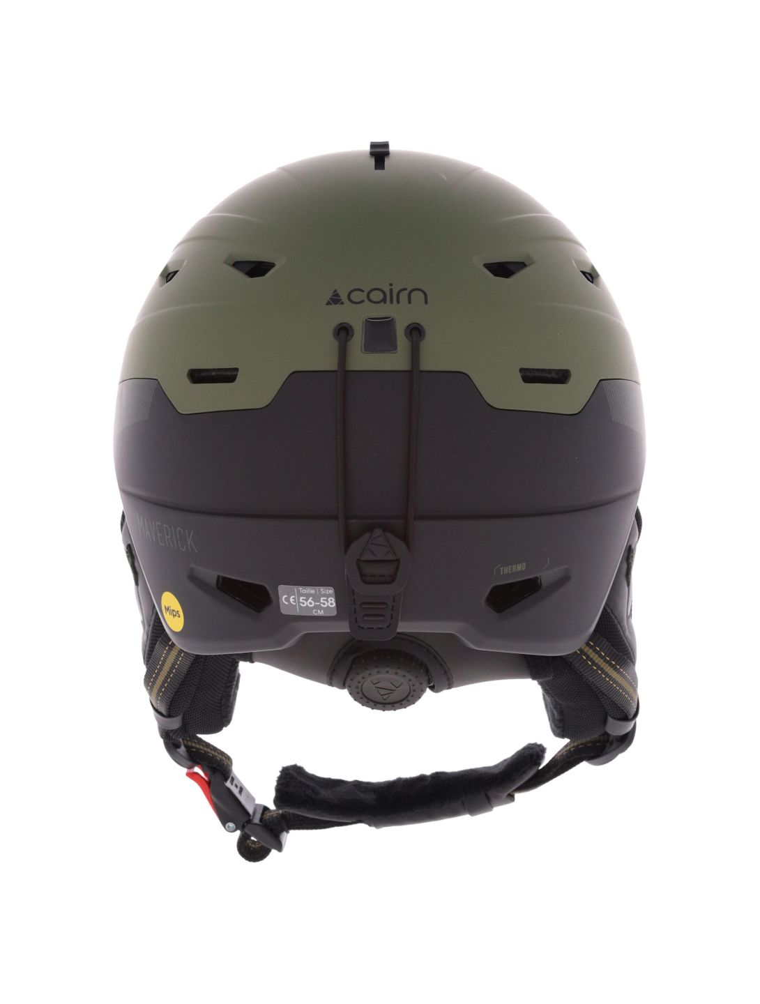 Cairn, Maverick Mips skihelm unisex Mat Metallic Lichen Black groen 