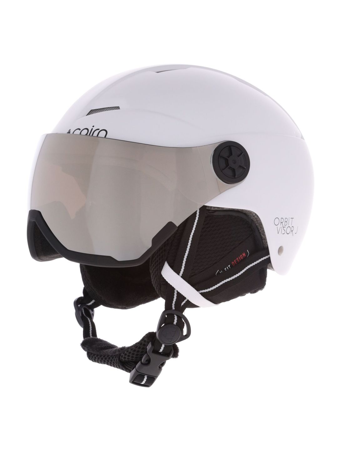 Cairn, Orbit Visor J skihelm met vizier kinderen Mat White wit 