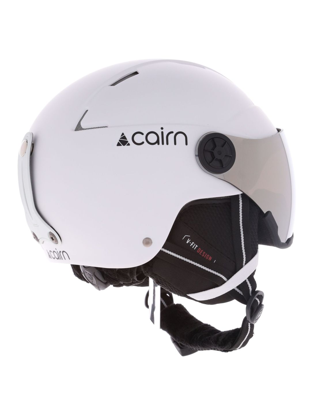 Cairn, Orbit Visor J skihelm met vizier kinderen Mat White wit 