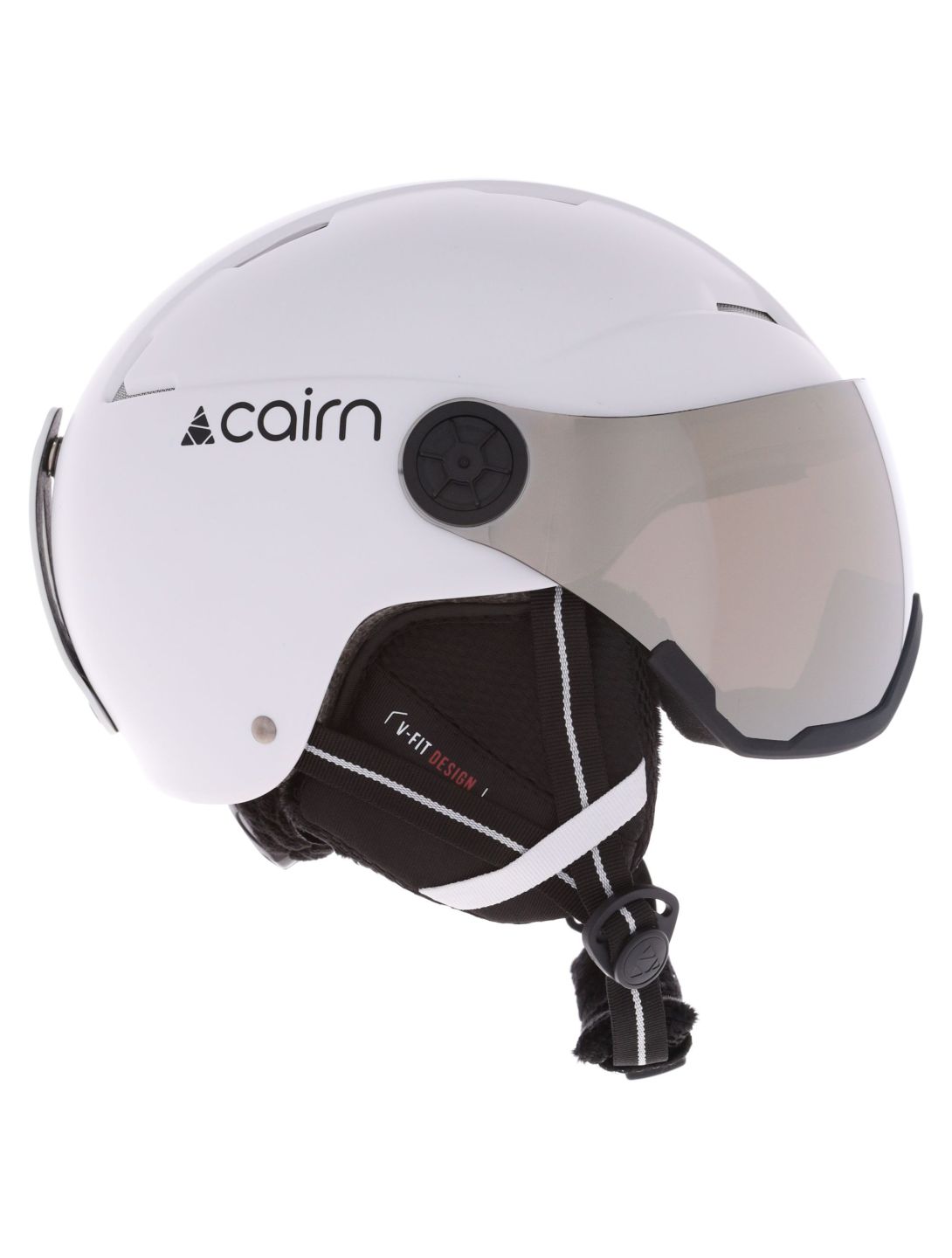 Cairn, Orbit Visor J skihelm met vizier kinderen Mat White wit 