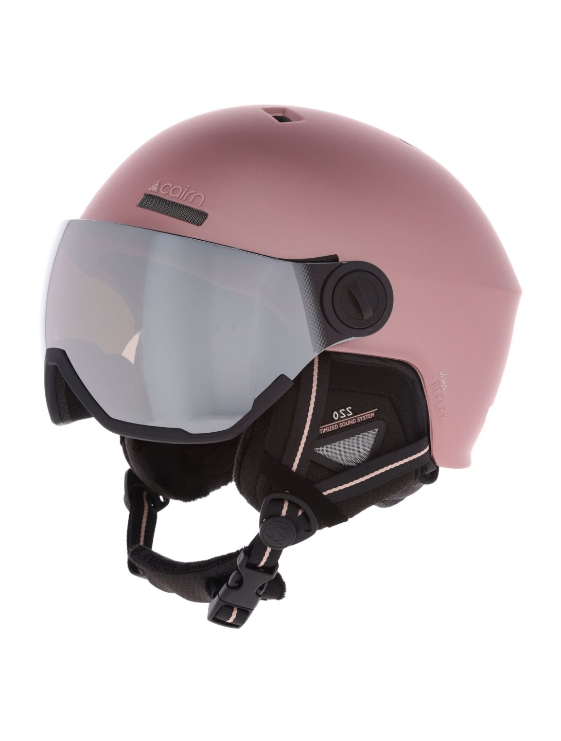 Cairn, Reflex Visor skihelm met vizier unisex Mat Metallic Dust roze 