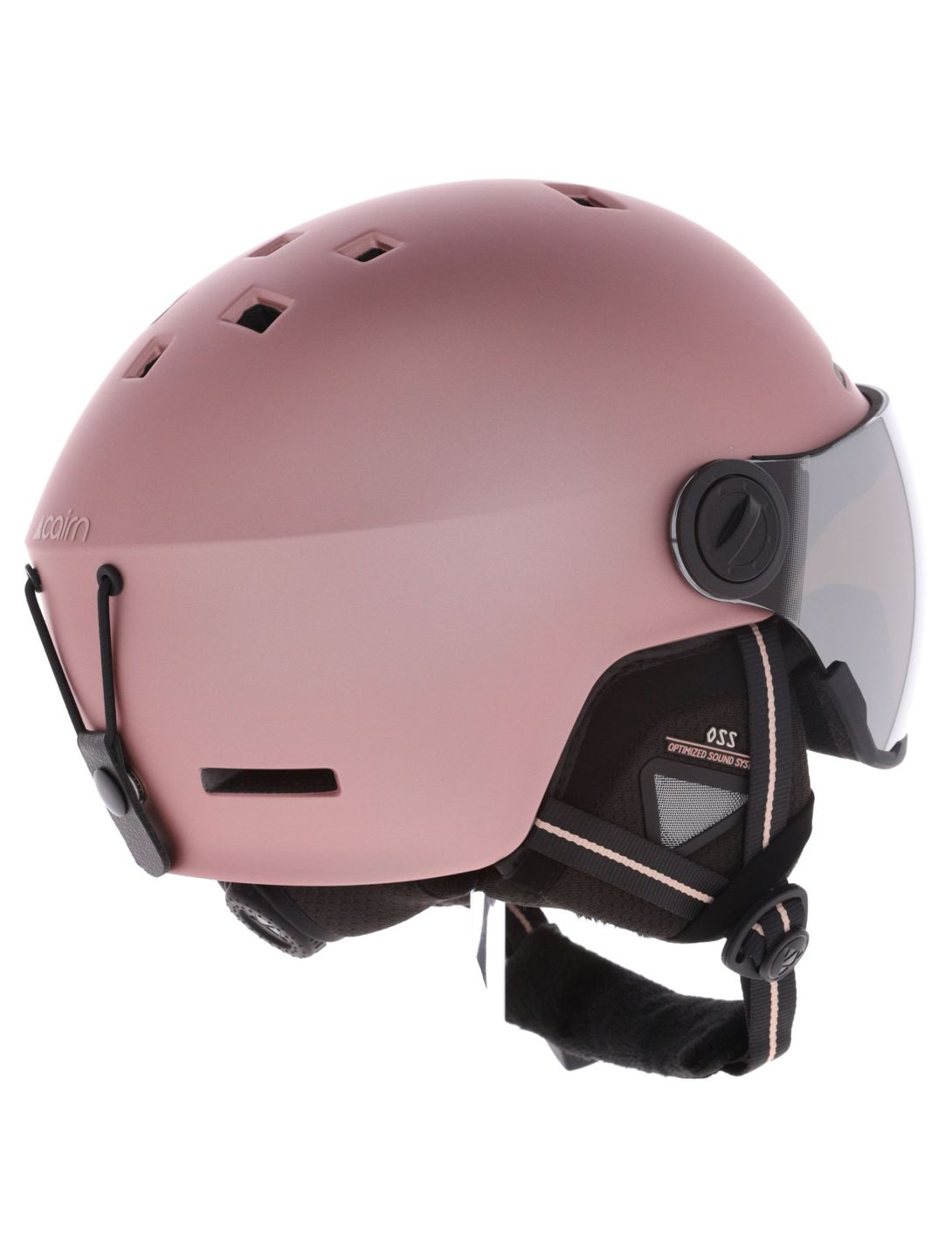 Cairn, Reflex Visor skihelm met vizier unisex Mat Metallic Dust roze 