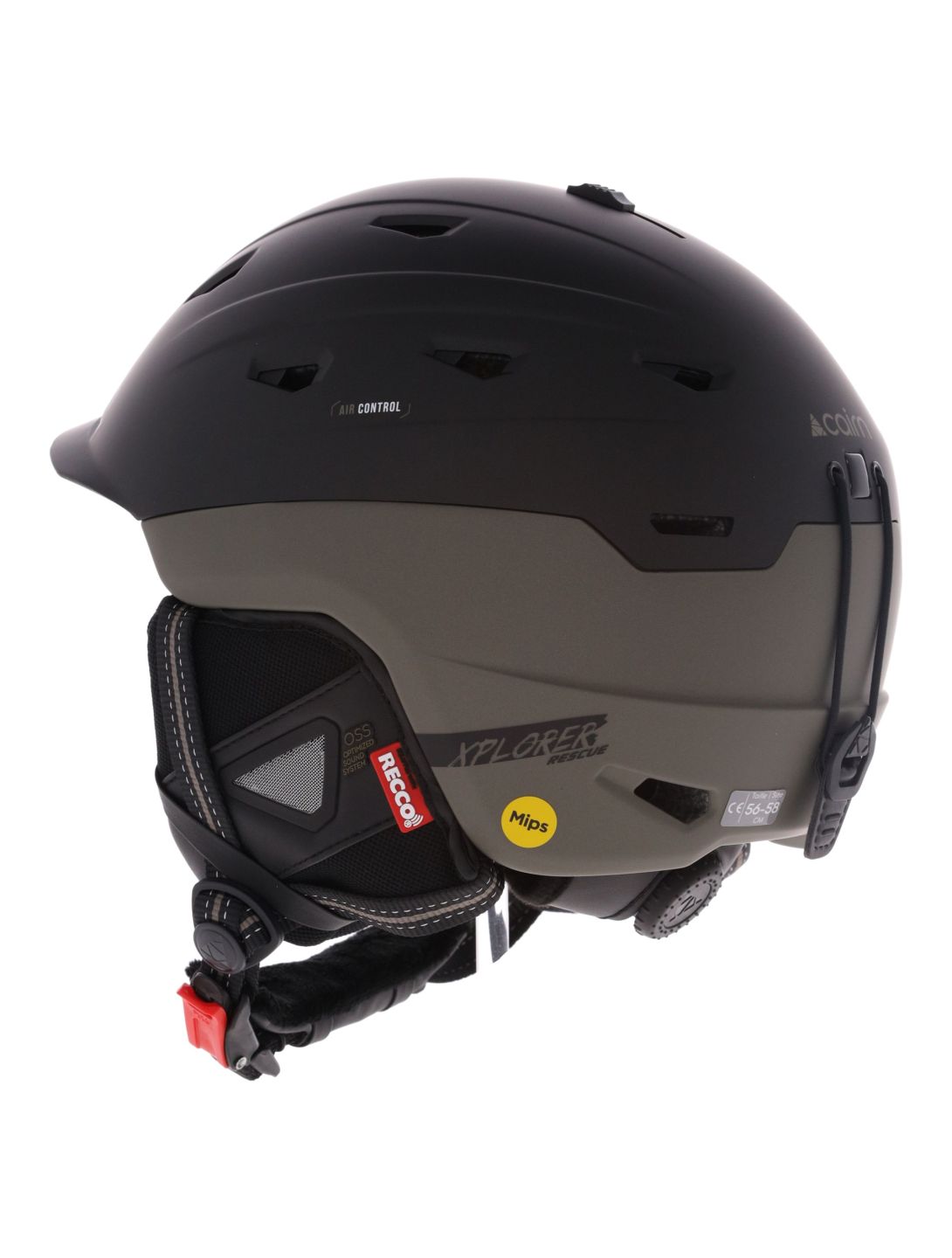 Cairn, Xplorer Rescue MIPS skihelm unisex Mat Black Forest groen, zwart 