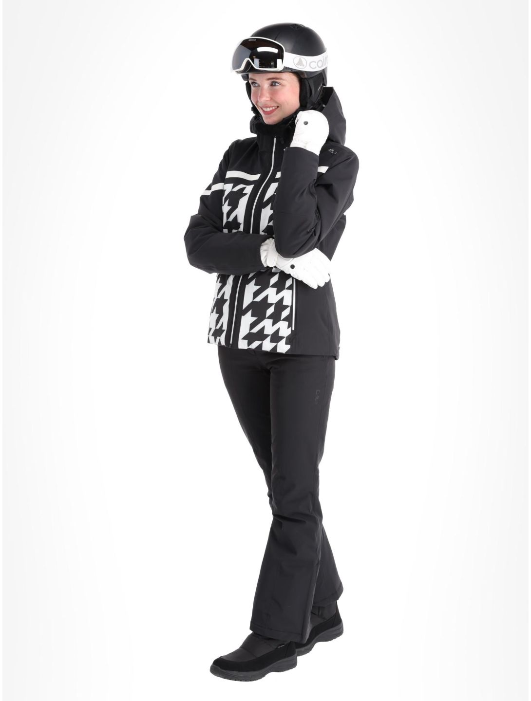 CMP, 33W0306 ski-jas dames Black White wit, zwart 