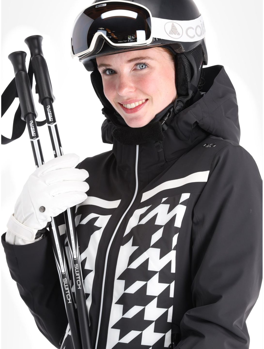 CMP, 33W0306 ski-jas dames Black White wit, zwart 