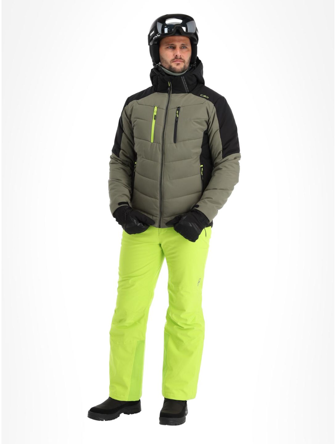 CMP, 33W0837 ski-jas heren Kaki groen, zwart 