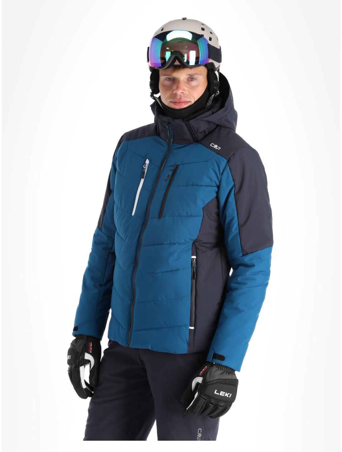 CMP, 33W0837 ski-jas heren Petrol blauw, zwart 