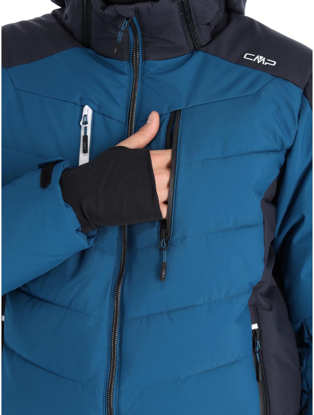 CMP, 33W0837 ski-jas heren Petrol blauw, zwart 