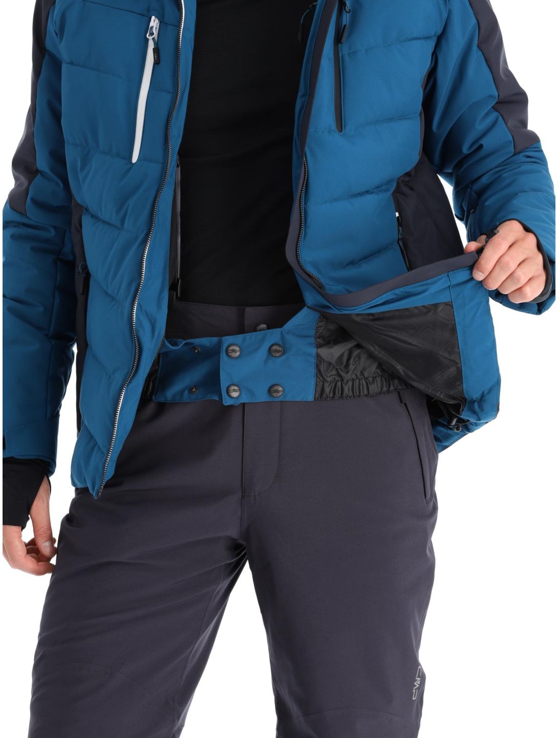 CMP, 33W0837 ski-jas heren Petrol blauw, zwart 