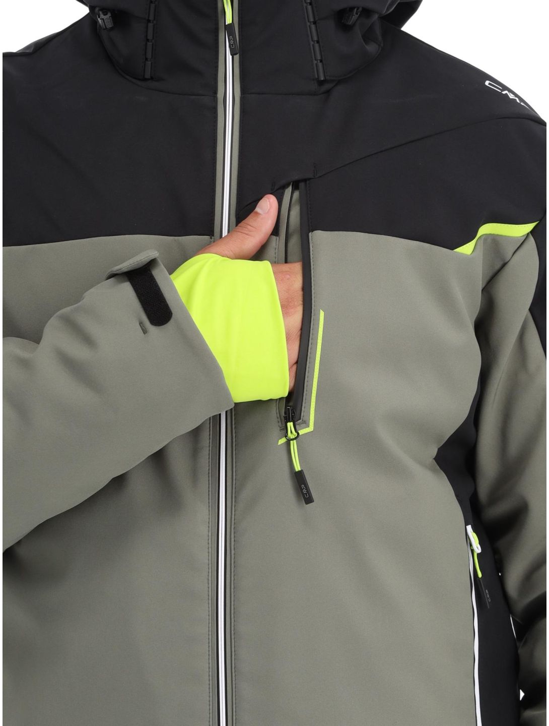 CMP, 33W0897 softshell ski-jas heren Kaki groen 