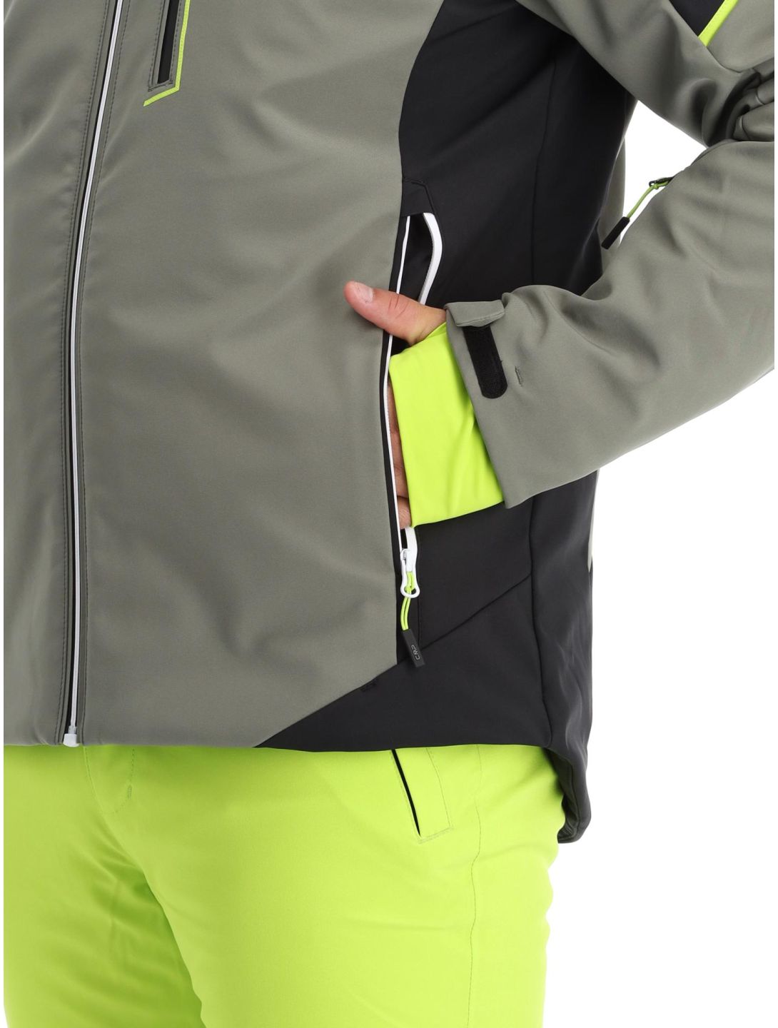 CMP, 33W0897 softshell ski-jas heren Kaki groen 