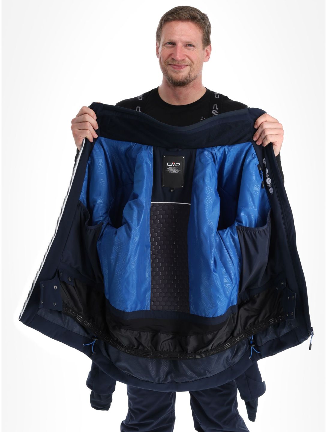 CMP, 33W0967 softshell ski-jas heren Black Blue blauw 