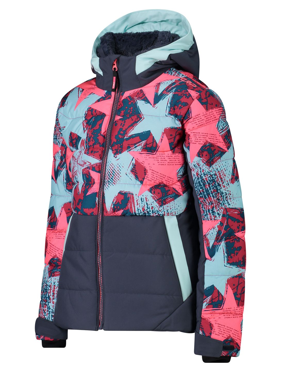 CMP, 34W4865P ski-jas kinderen Aqua  / Gloss / Teal multicolor, roze 