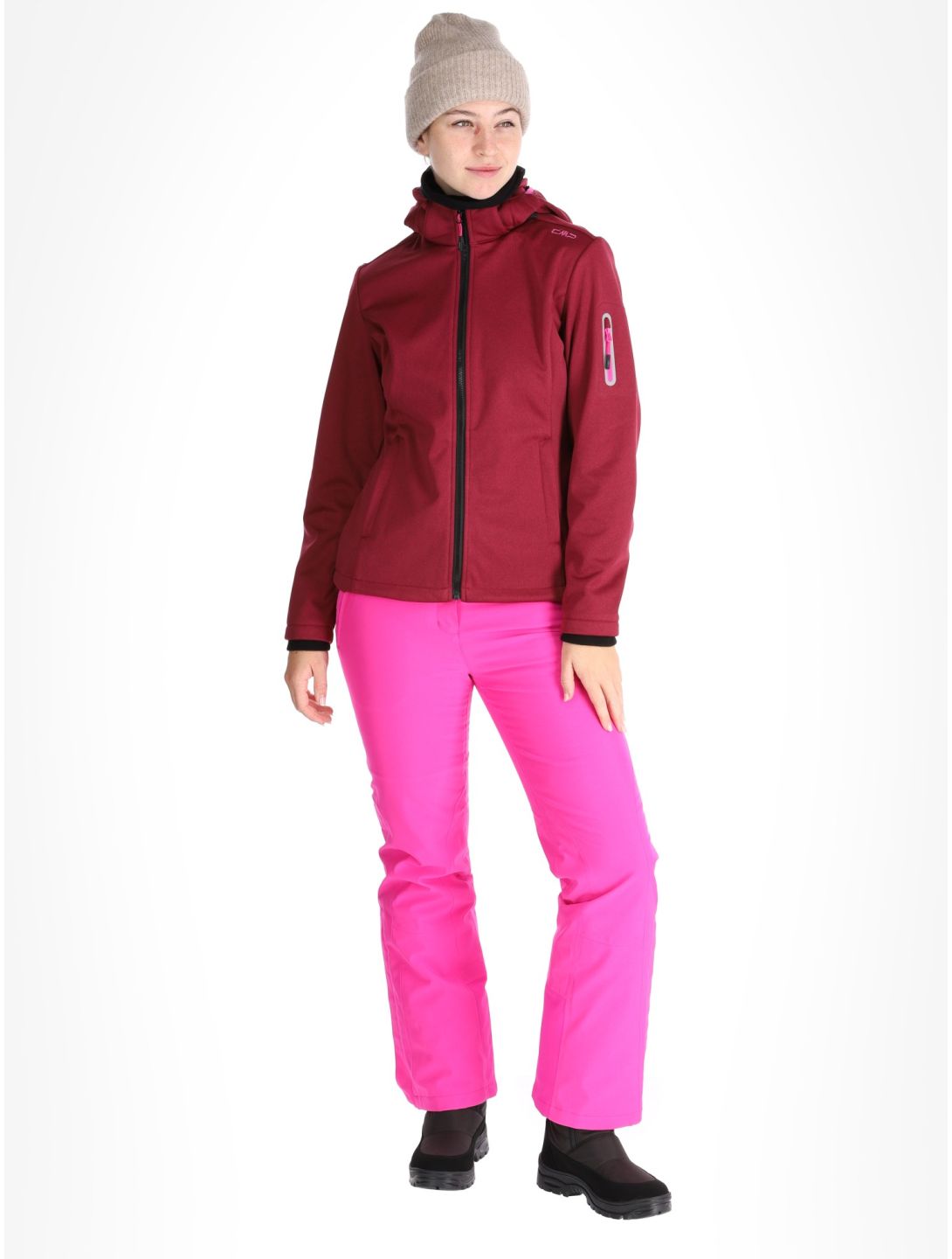 CMP, 39A5006M softshell ski-jas dames Anemone Melange / Festival rood 