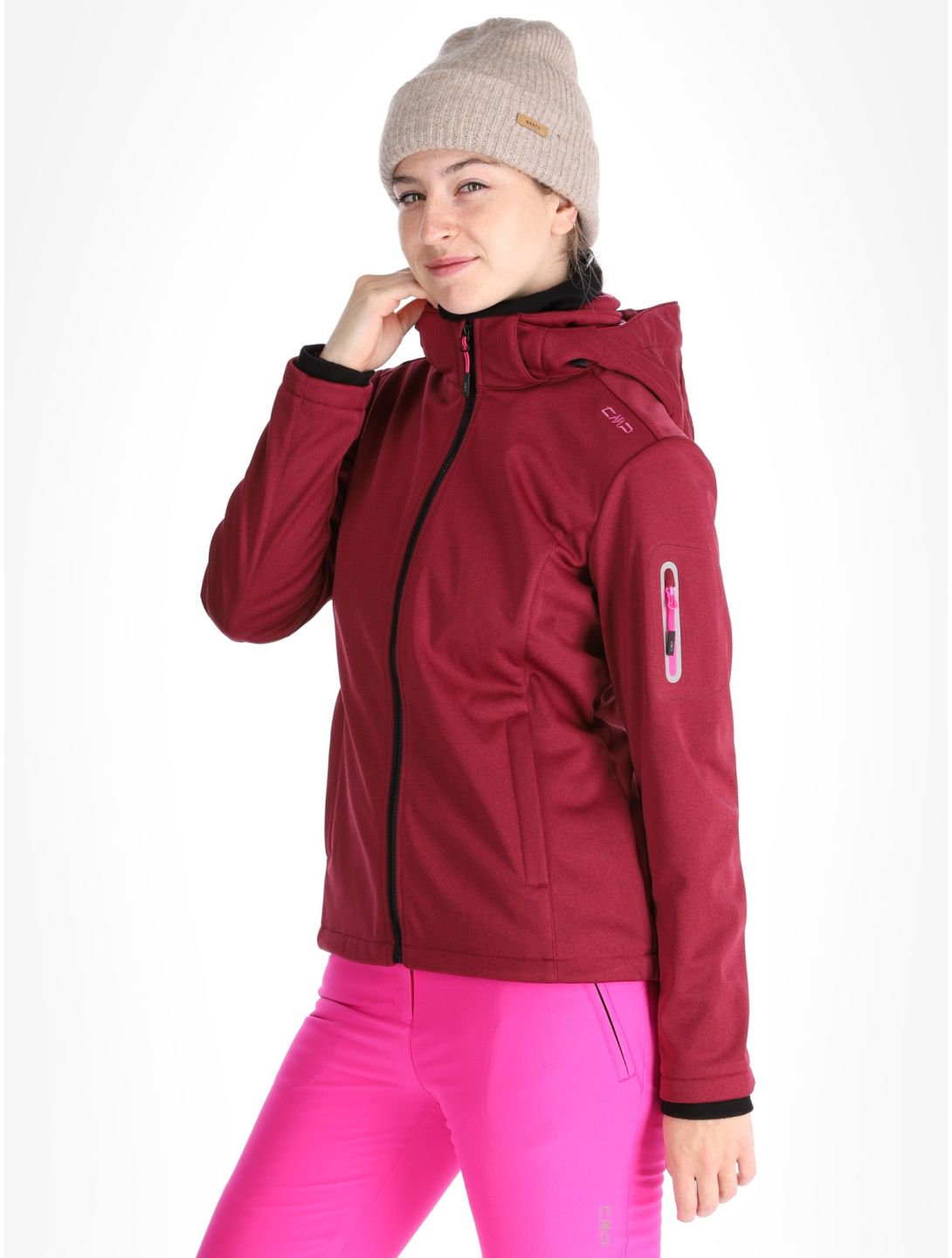 CMP, 39A5006M softshell ski-jas dames Anemone Melange / Festival rood 