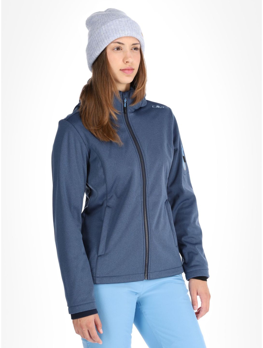 CMP, 39A5006M softshell ski-jas dames Blue Melange / Niagara blauw 