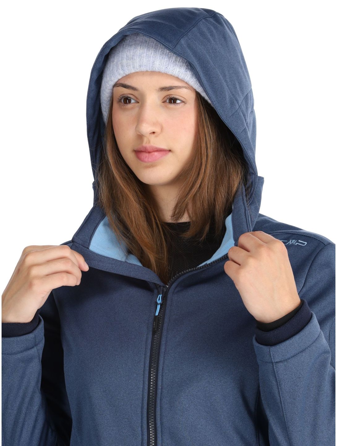 CMP, 39A5006M softshell ski-jas dames Blue Melange / Niagara blauw 