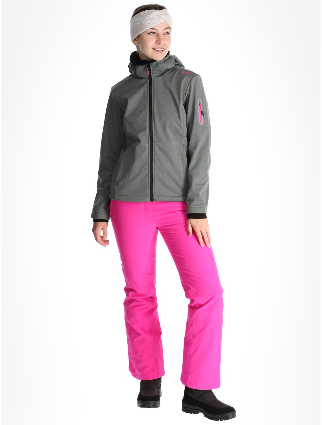 CMP, 39A5006M softshell ski-jas dames Mineral Melange groen 