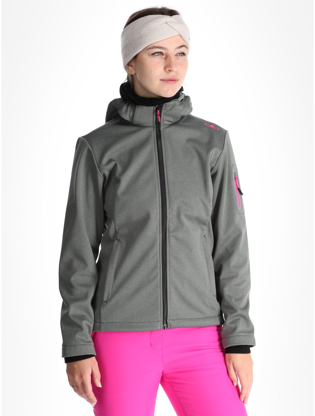 CMP, 39A5006M softshell ski-jas dames Mineral Melange groen 