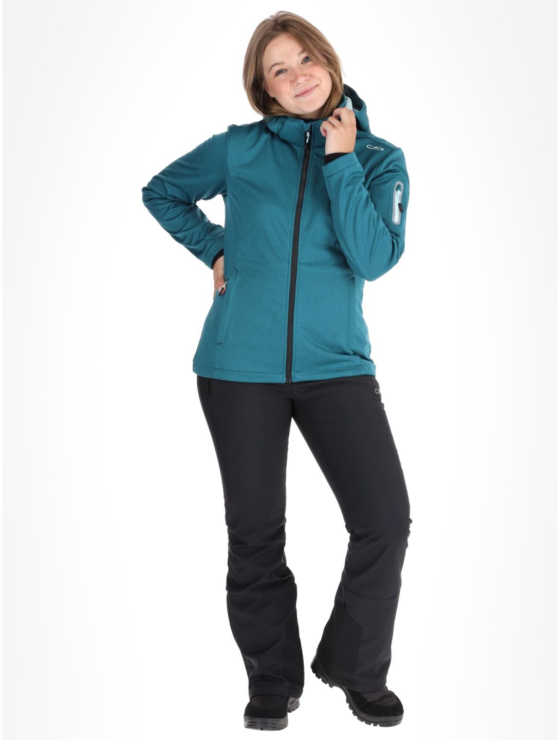 CMP, 39A5006M softshell ski-jas dames Teal groen 