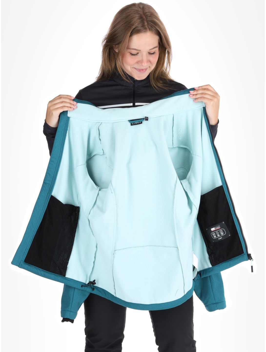 CMP, 39A5006M softshell ski-jas dames Teal groen 