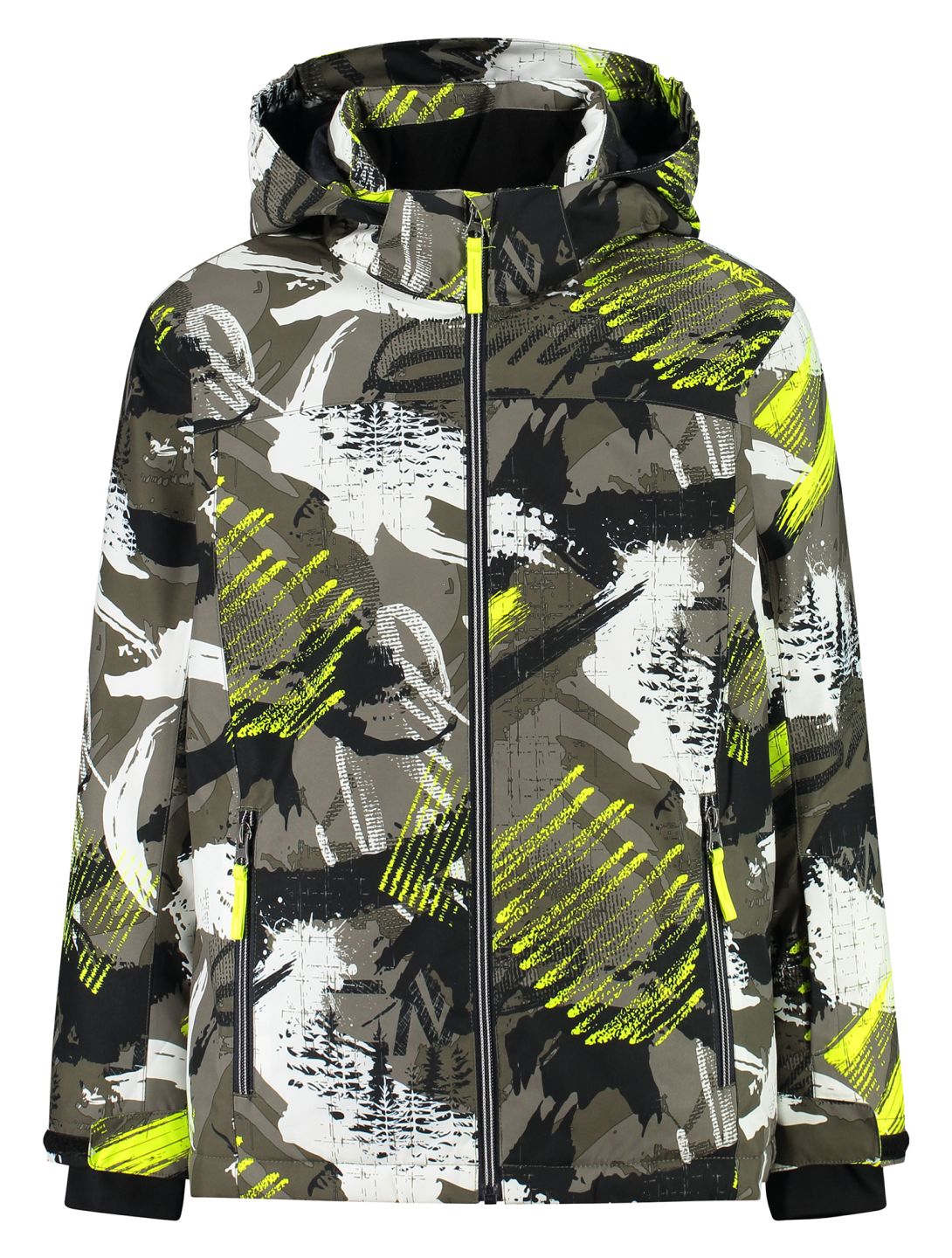 CMP, 39W1924 ski-jas kinderen Olive / Yellow Fluo geel, groen 