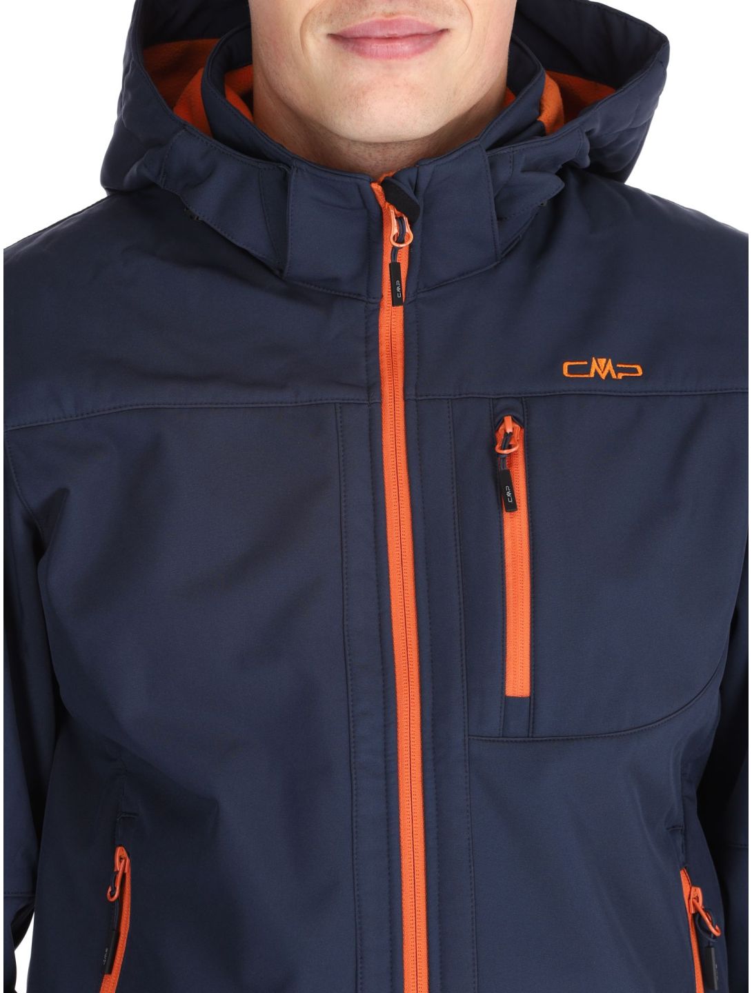 CMP, 3A01787N softshell ski-jas heren Black Blue / Jaffa blauw 