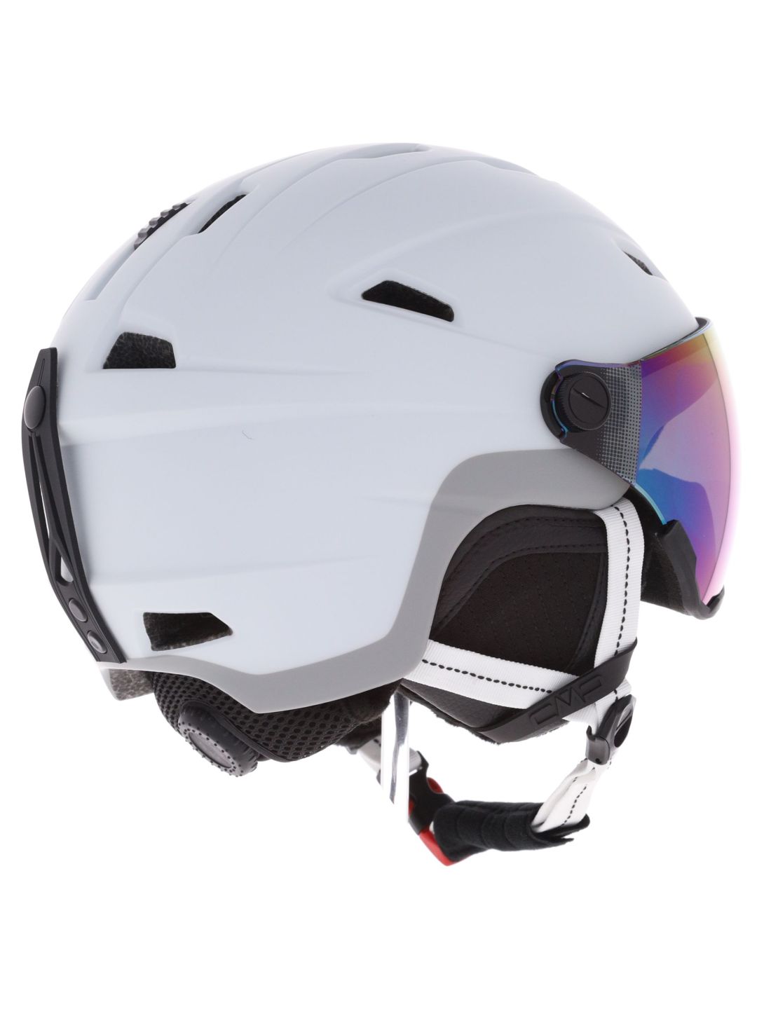 CMP, WJ-2 skihelm met vizier kinderen White / Silver wit, Zilver 