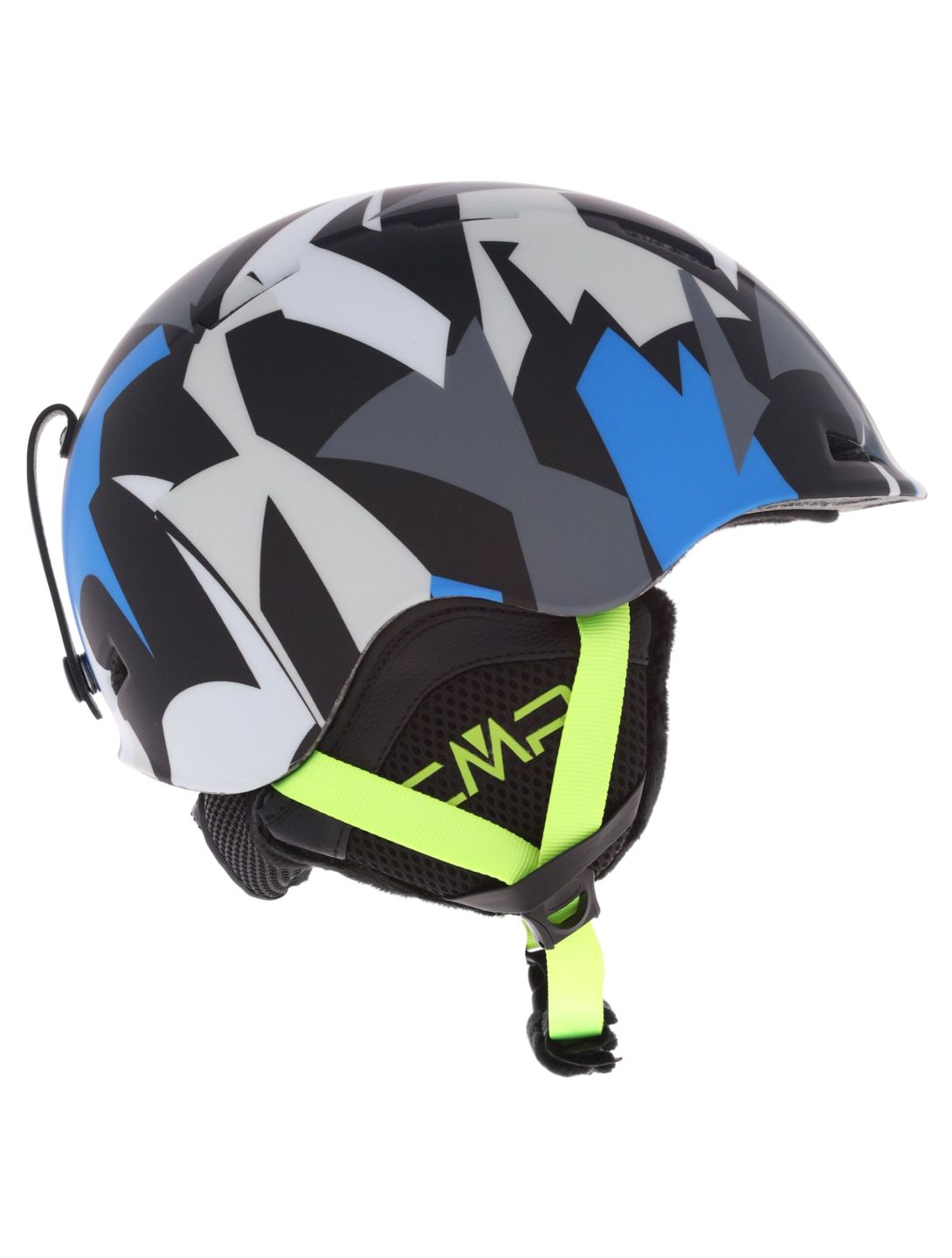 CMP, XJ-4 skihelm kinderen River / Yellow Fluo blauw, geel 