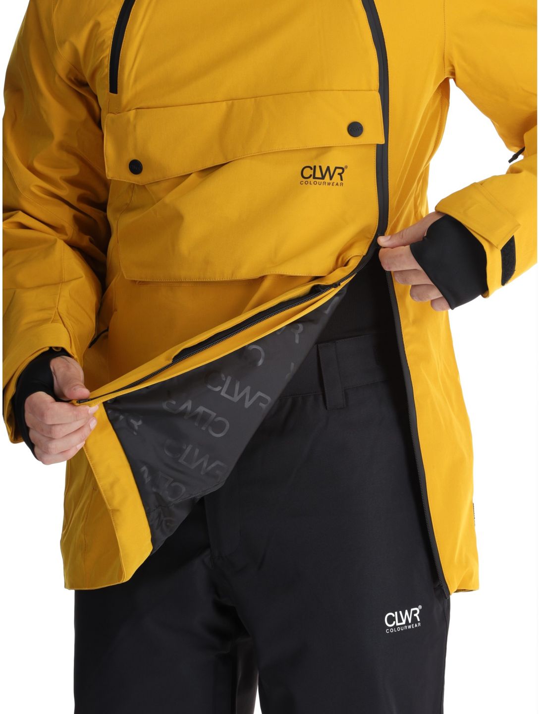 ColourWear, M Foil Anorak ski-jas heren Yellow geel 