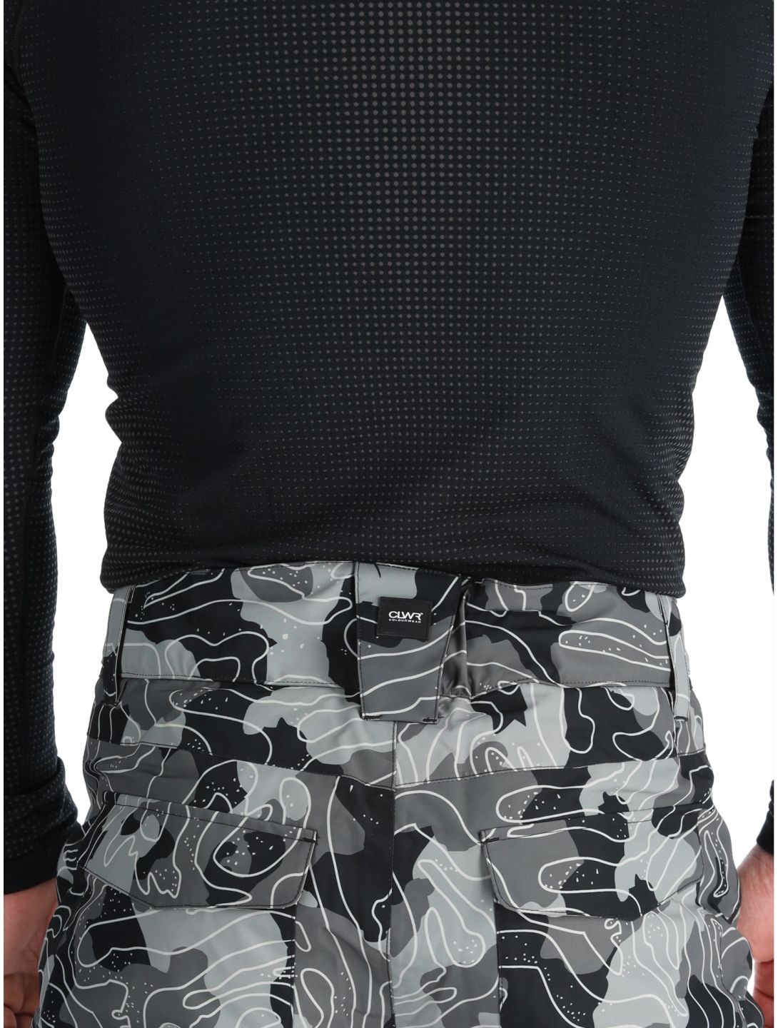 ColourWear, M Sharp skibroek heren Black Map grijs, zwart 