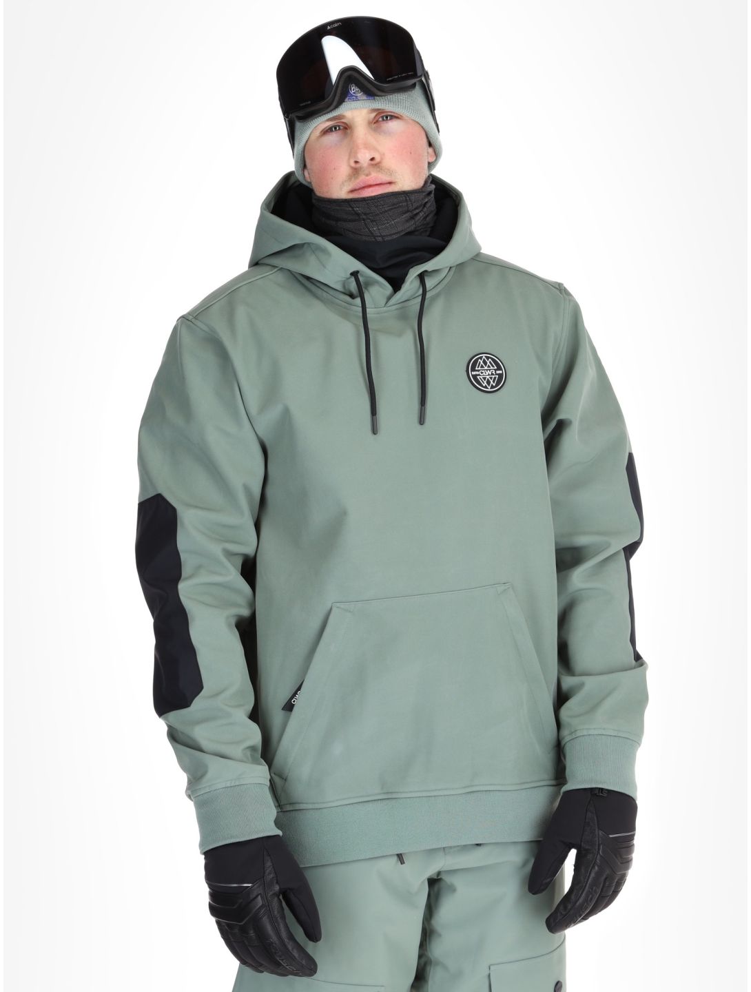 ColourWear, U Est 2010 Hood softshell ski-jas unisex Dark Sage groen 