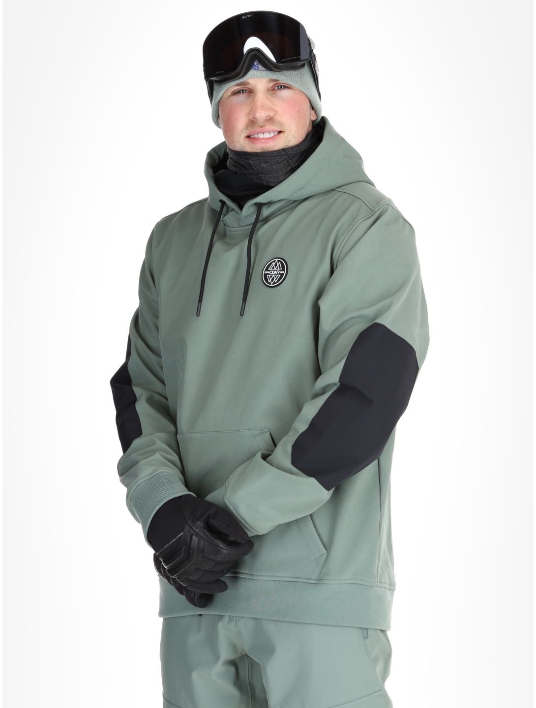 ColourWear, U Est 2010 Hood softshell ski-jas unisex Dark Sage groen 