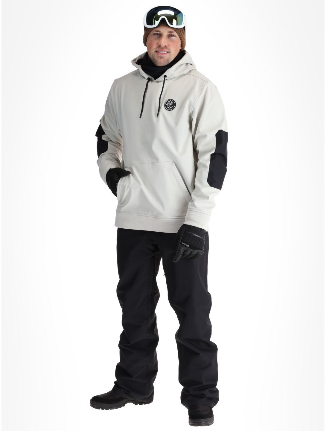 ColourWear, U Est 2010 Hood softshell ski-jas unisex Off-White wit 