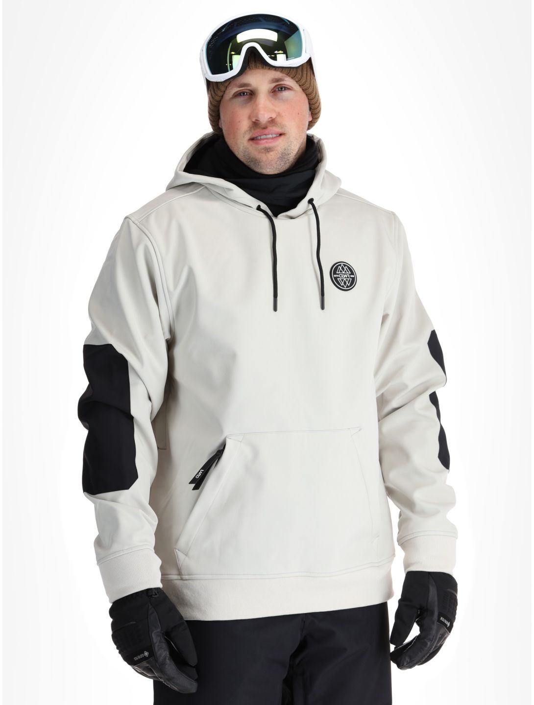 ColourWear, U Est 2010 Hood softshell ski-jas unisex Off-White wit 