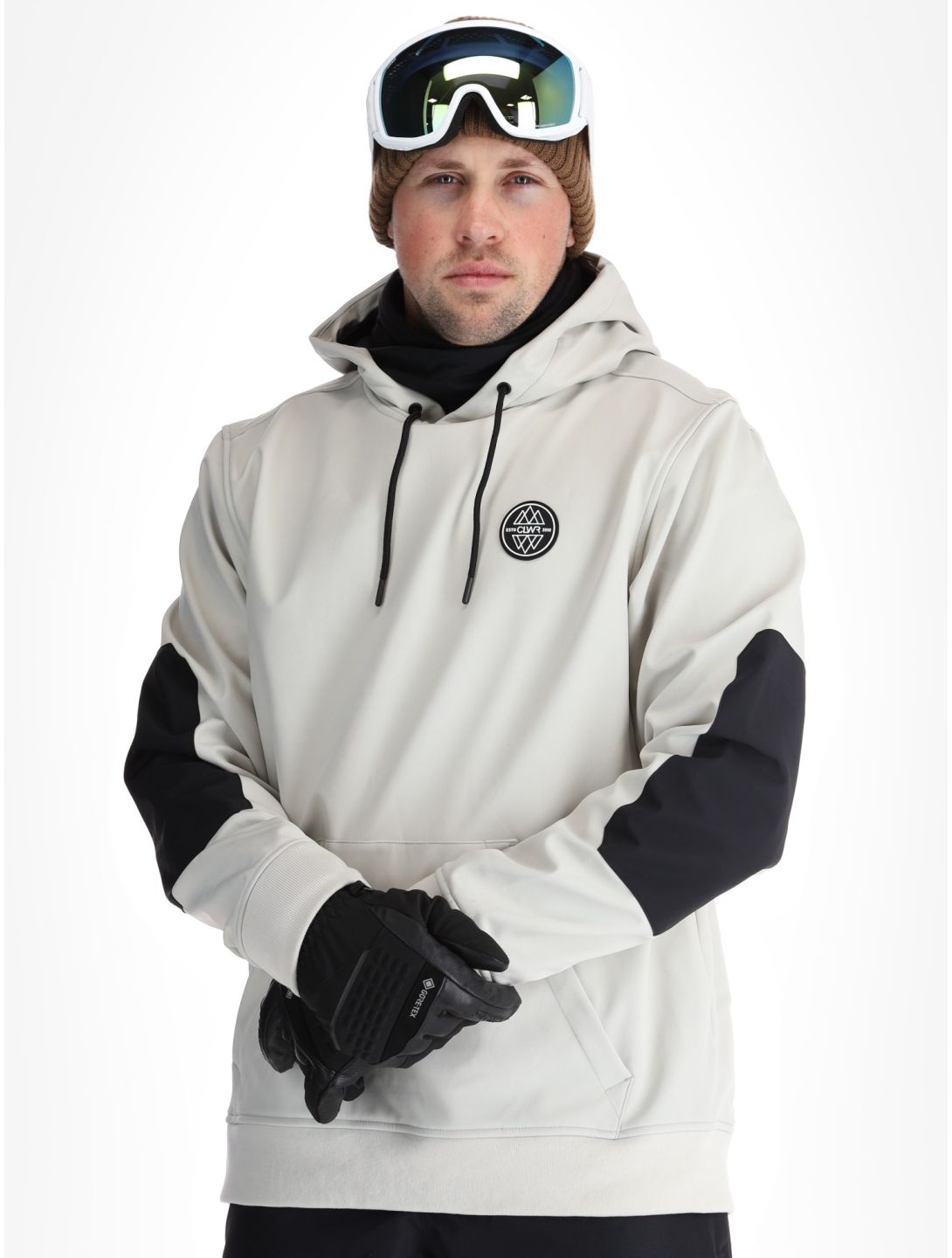 ColourWear, U Est 2010 Hood softshell ski-jas unisex Off-White wit 