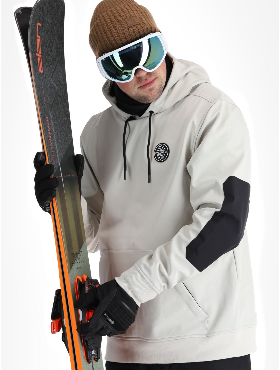 ColourWear, U Est 2010 Hood softshell ski-jas unisex Off-White wit 