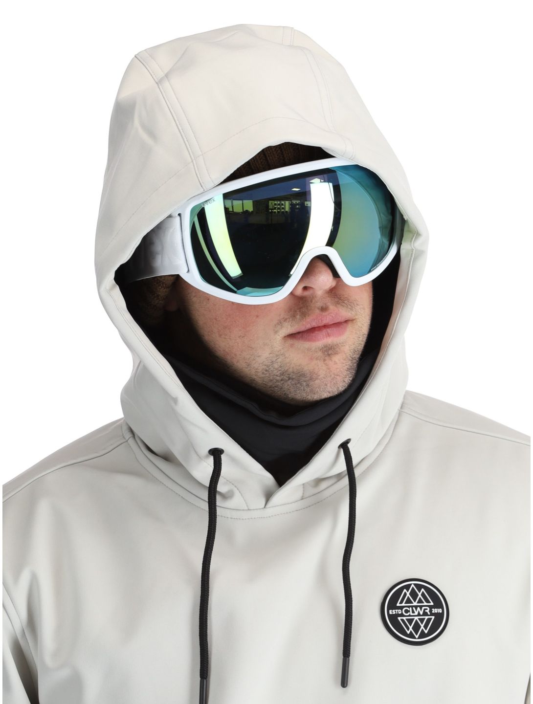 ColourWear, U Est 2010 Hood softshell ski-jas unisex Off-White wit 