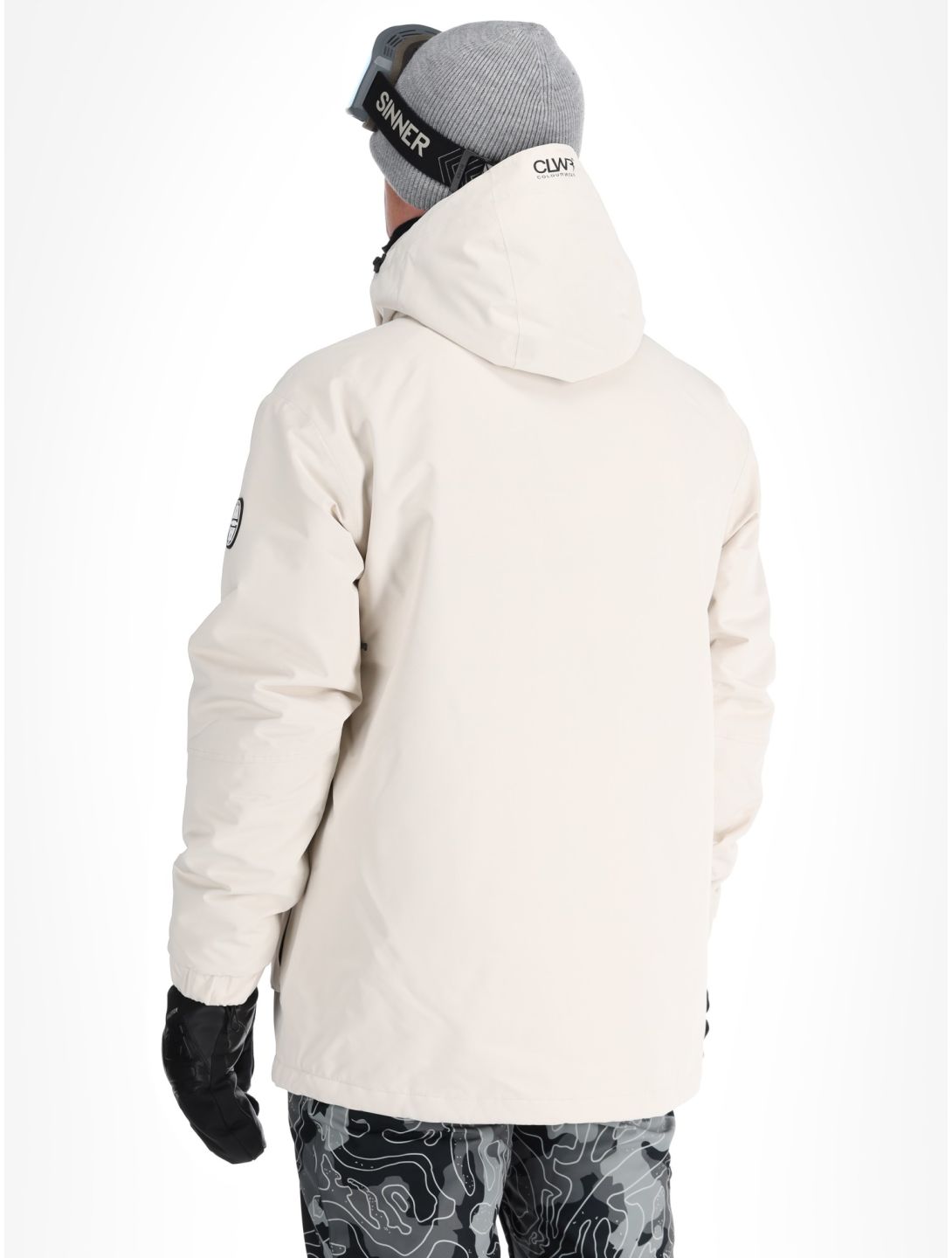 ColourWear, U Mountain Cargo ski-jas unisex Off-White wit 