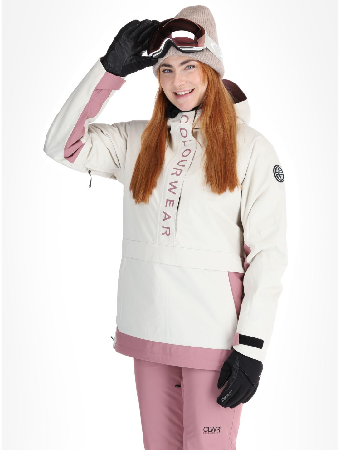 ColourWear, W Signature winter anorak dames Off-White paars, wit 