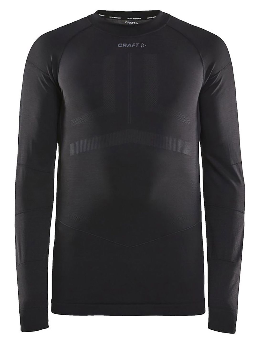 Craft, Active Intensity Crewneck LS thermoshirt heren Black / Asphalt zwart 